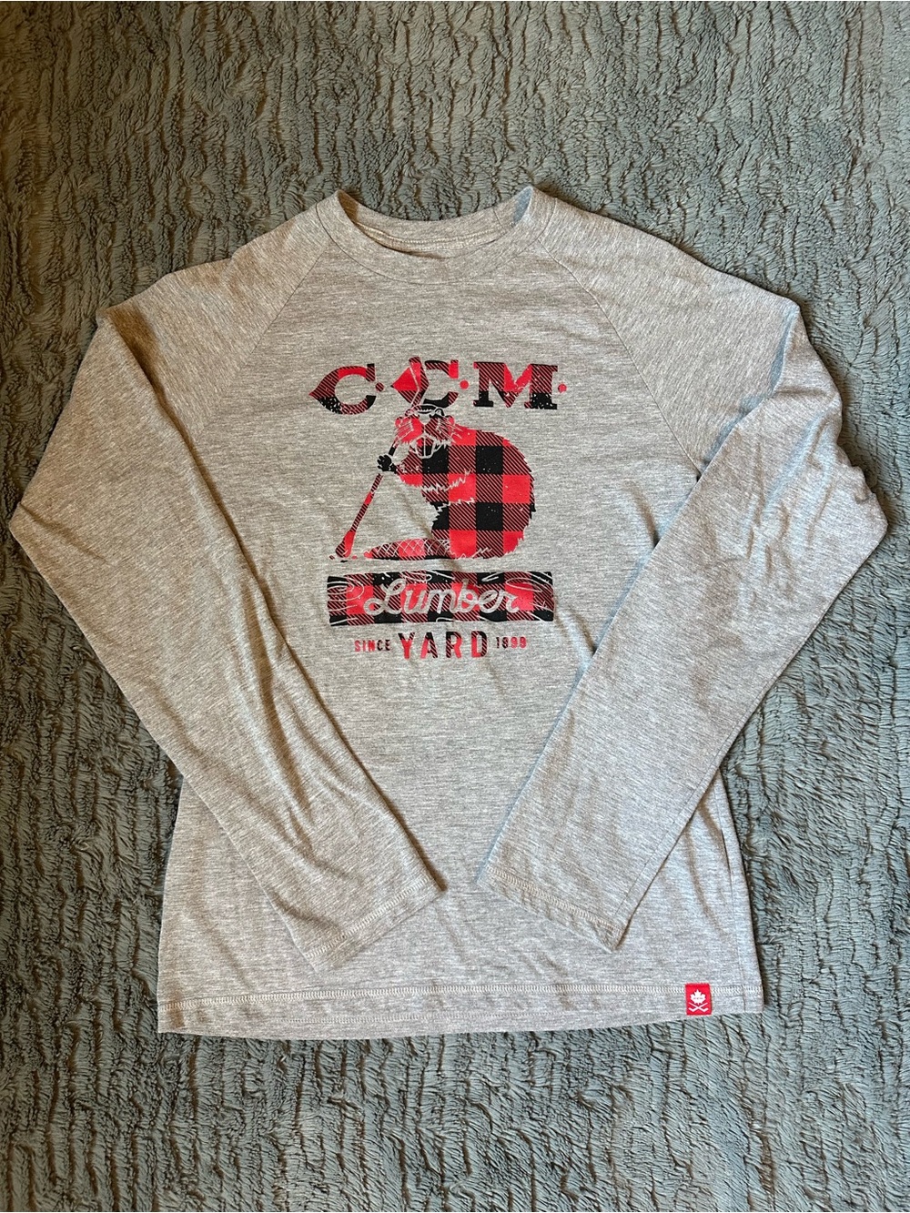 CCM Gray Long-Sleeve Graphic Shirt
